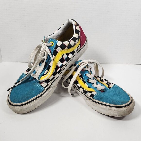 Vans Shoes - Vans | Old Skool Crazy Checks Multicolor Suede & Canvas UNISEX Size 6M 7.5W